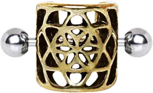 Antique Gold Flower Pentagram Cartilage Ear Cuff 16G (Sold by Piece)