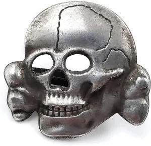 Antique Skulls and Crossbones Clothing Accessories, Skull Cap Badges, Skull Head Brooches, Novelty Brooch Pins for Collars, Clothing Medals for Role Playing Party