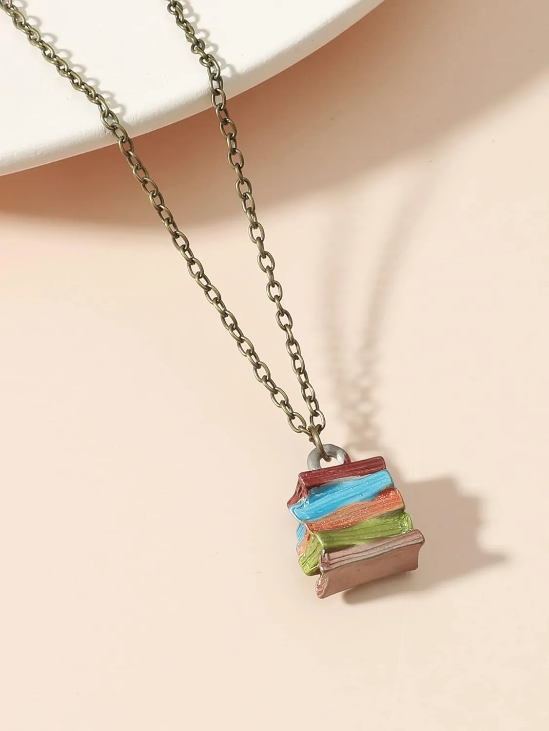 Antique Stacking Books Dangle Earrings, Lovely Vintage Books Earrings for Librarian Teacher Preppy Students Novelty Teachers Day Retro Jewelry Gift