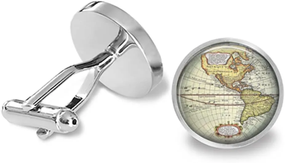 Antique World Map Cufflinks