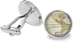 Antique World Map Cufflinks