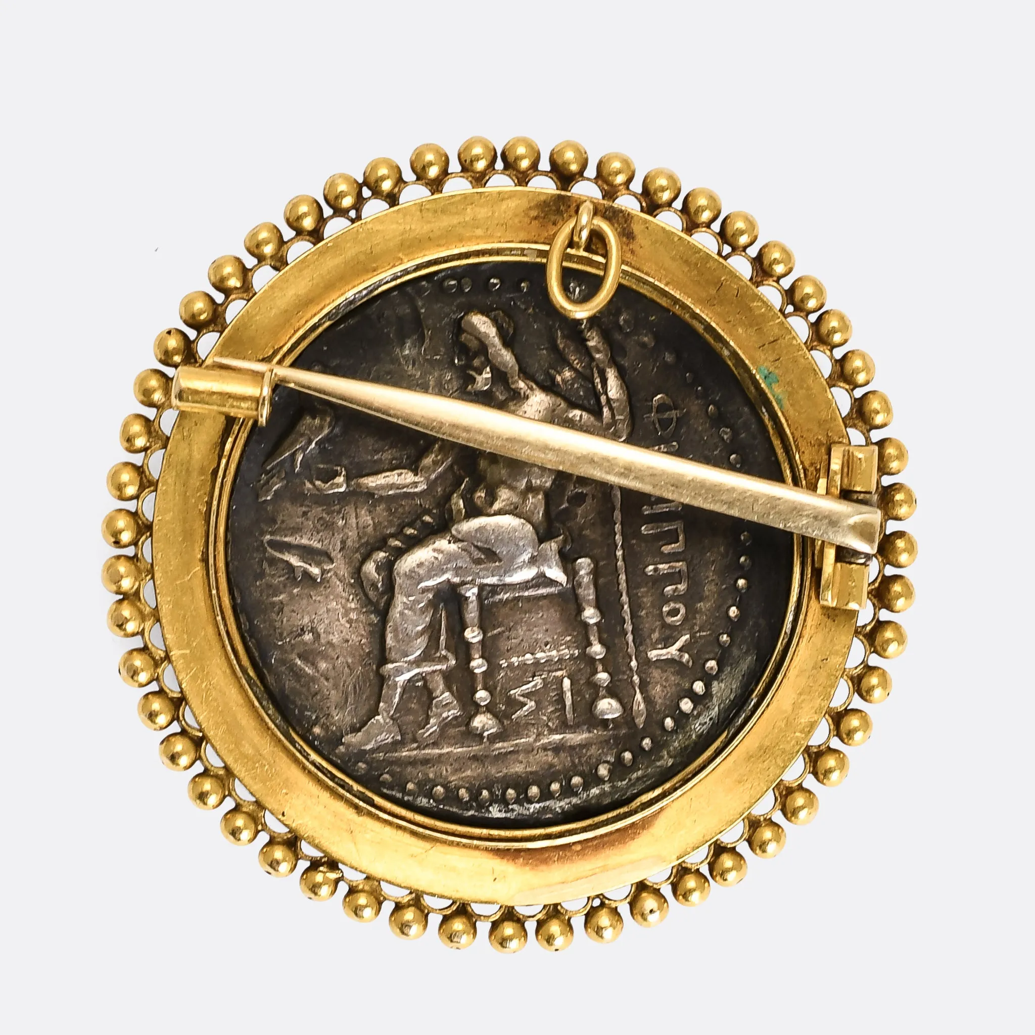 Archaeological Revival "Alexander the Great" Coin Brooch