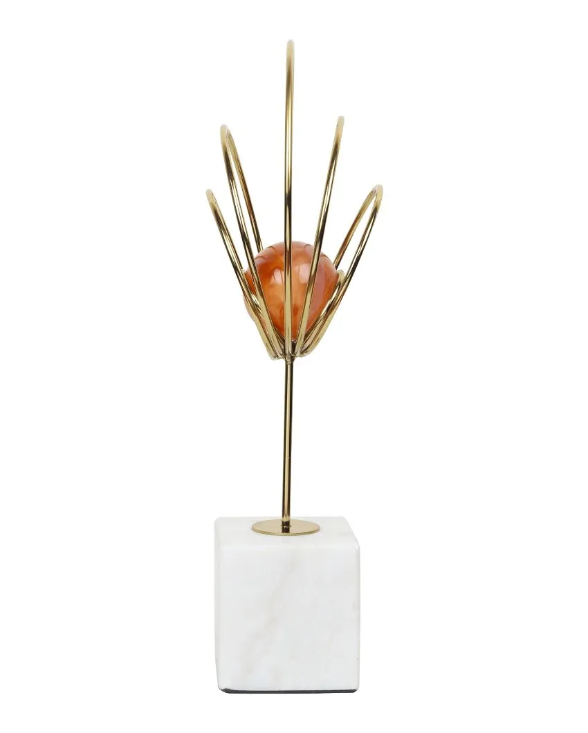 Aurora Steel Rings Accent Piece | 7 x 6 x 14 inches