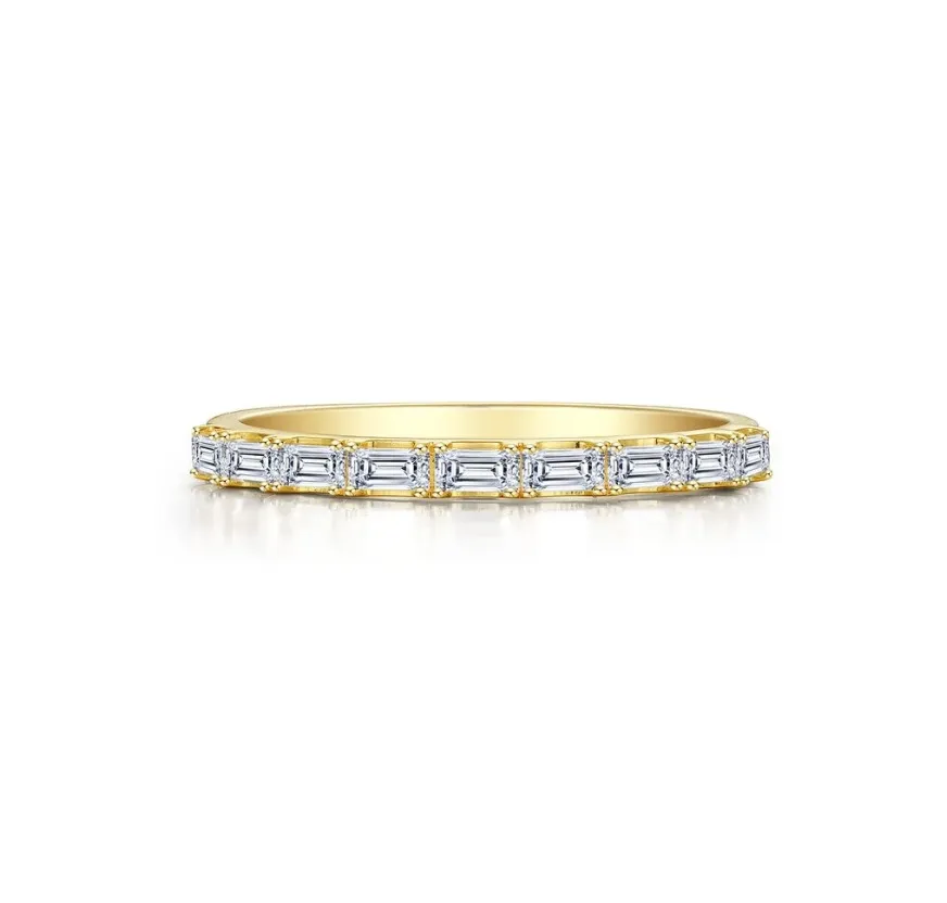 Baguette Half-Eternity Band Gold