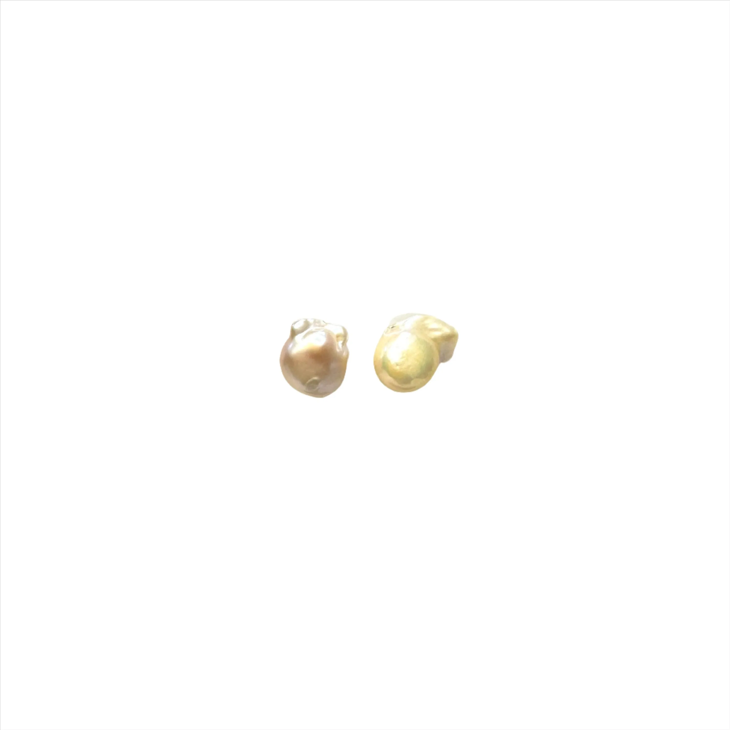 Barroca Earrings #1 (19-20mm) - Salmon Pearl