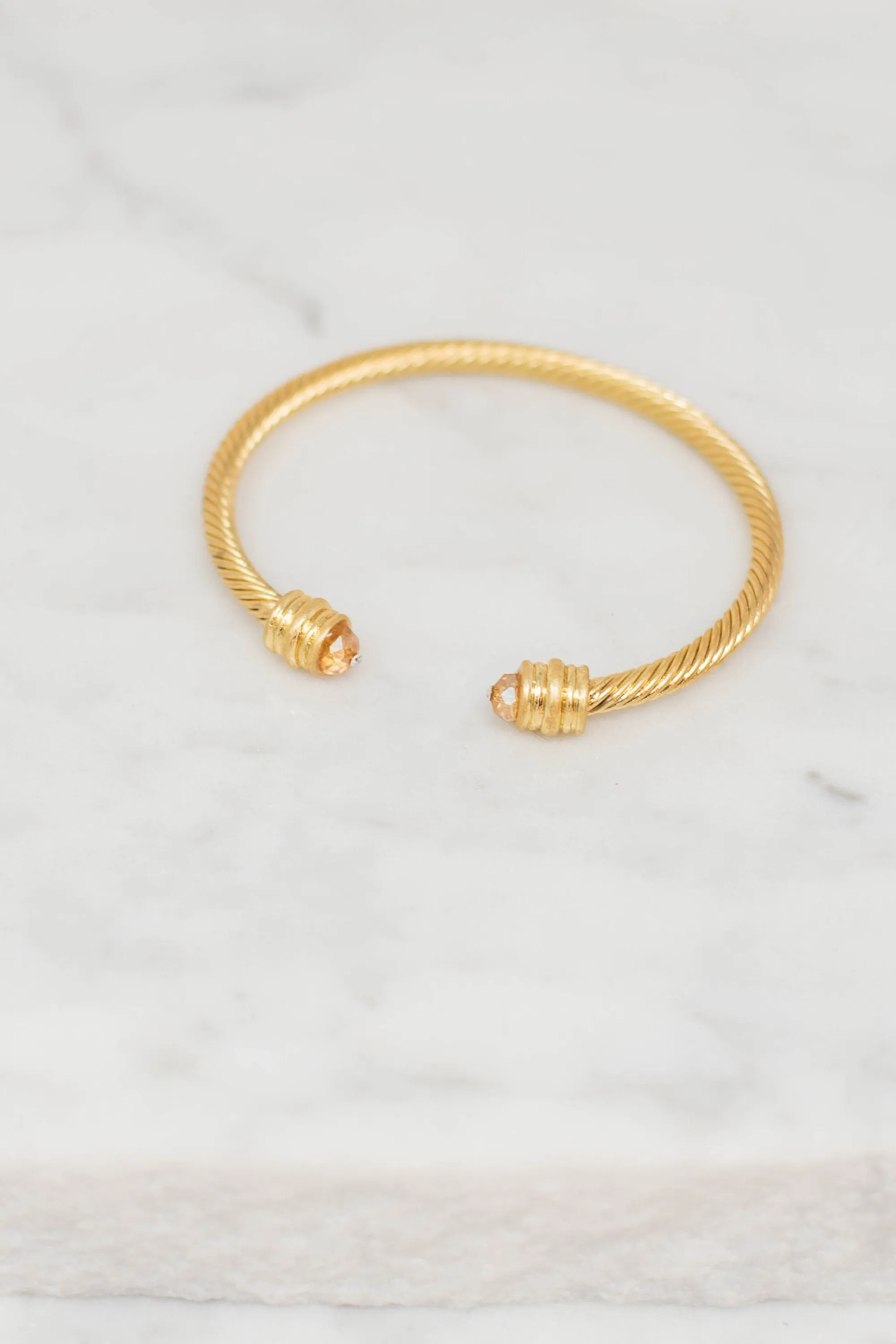 Be Fabulous Champagne Gold Cuff Bracelet