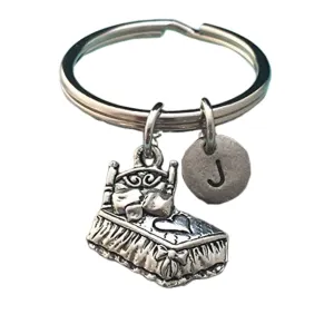 Bed keychain, bed charm, bedroom keychain, personalized keychain, initial keychain, customized keychain, monogram