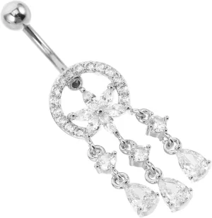Belly Piercing Fashion Ring Dreamcatcher Design Stainless Steel for Ladies