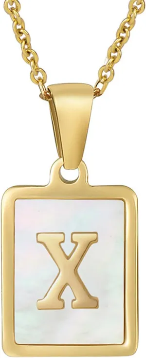 BG&WLing Initial Necklace for Women,18K Gold Plated Stainless Steel Letter Necklace Personalized Name Necklace Customized Jewelry Gift for Mom Wife