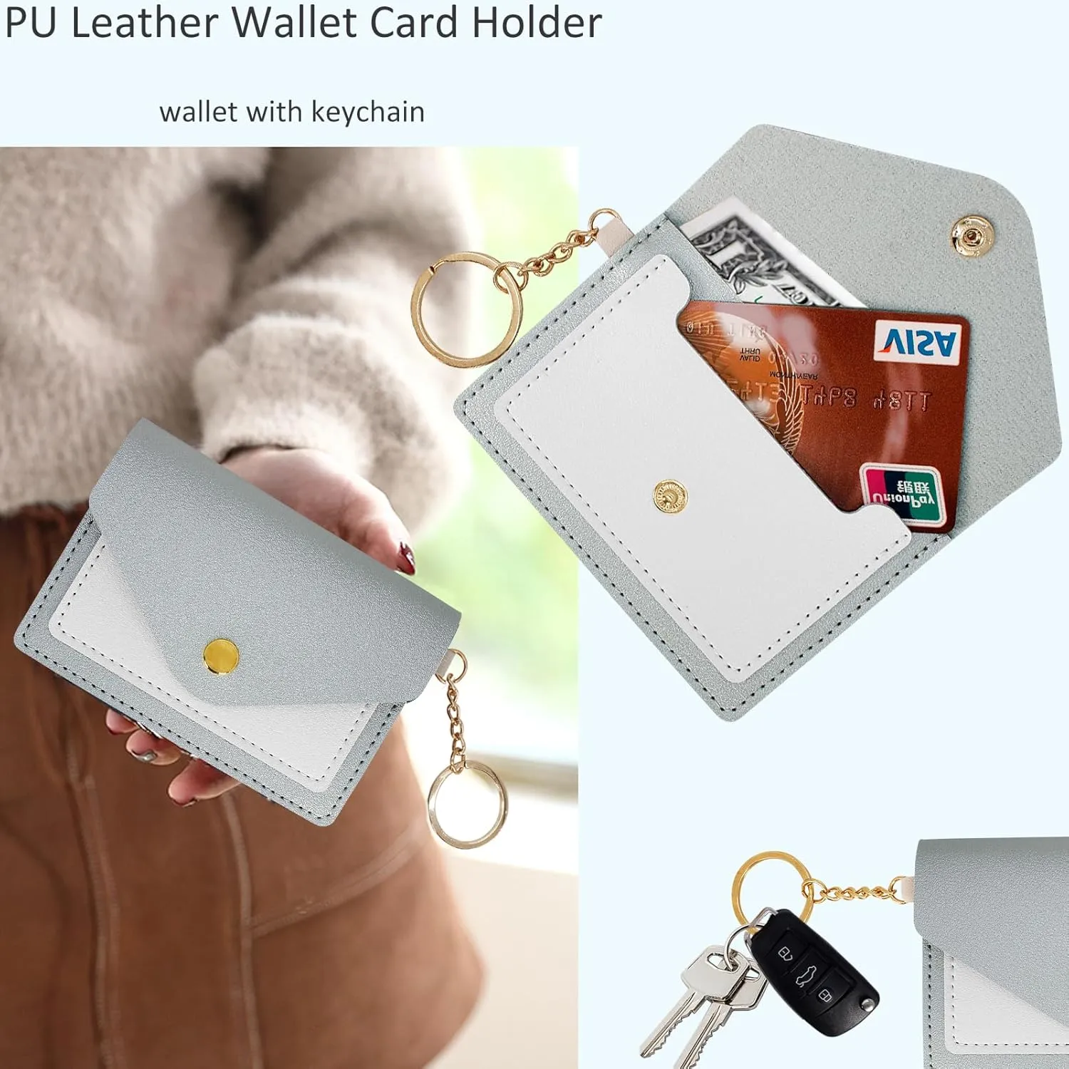 BIHRTC Boho Wristlet Keychain Wallet Lipstick Holder Handmade Wristband Bracelet