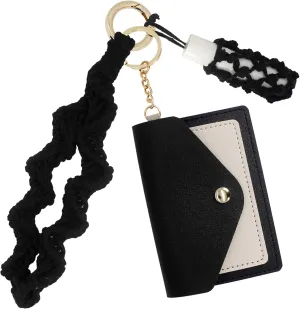 BIHRTC Boho Wristlet Keychain Wallet Lipstick Holder Handmade Wristband Bracelet