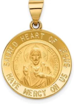 Bijou 14k Yellow Gold Sacred Heart of Jesus Pendant