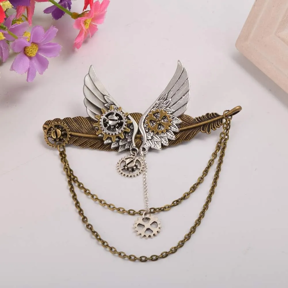 BLESSUME Unisex Steampunk Brooch Lapel Pin