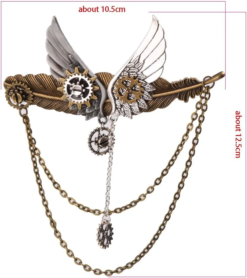 BLESSUME Unisex Steampunk Brooch Lapel Pin
