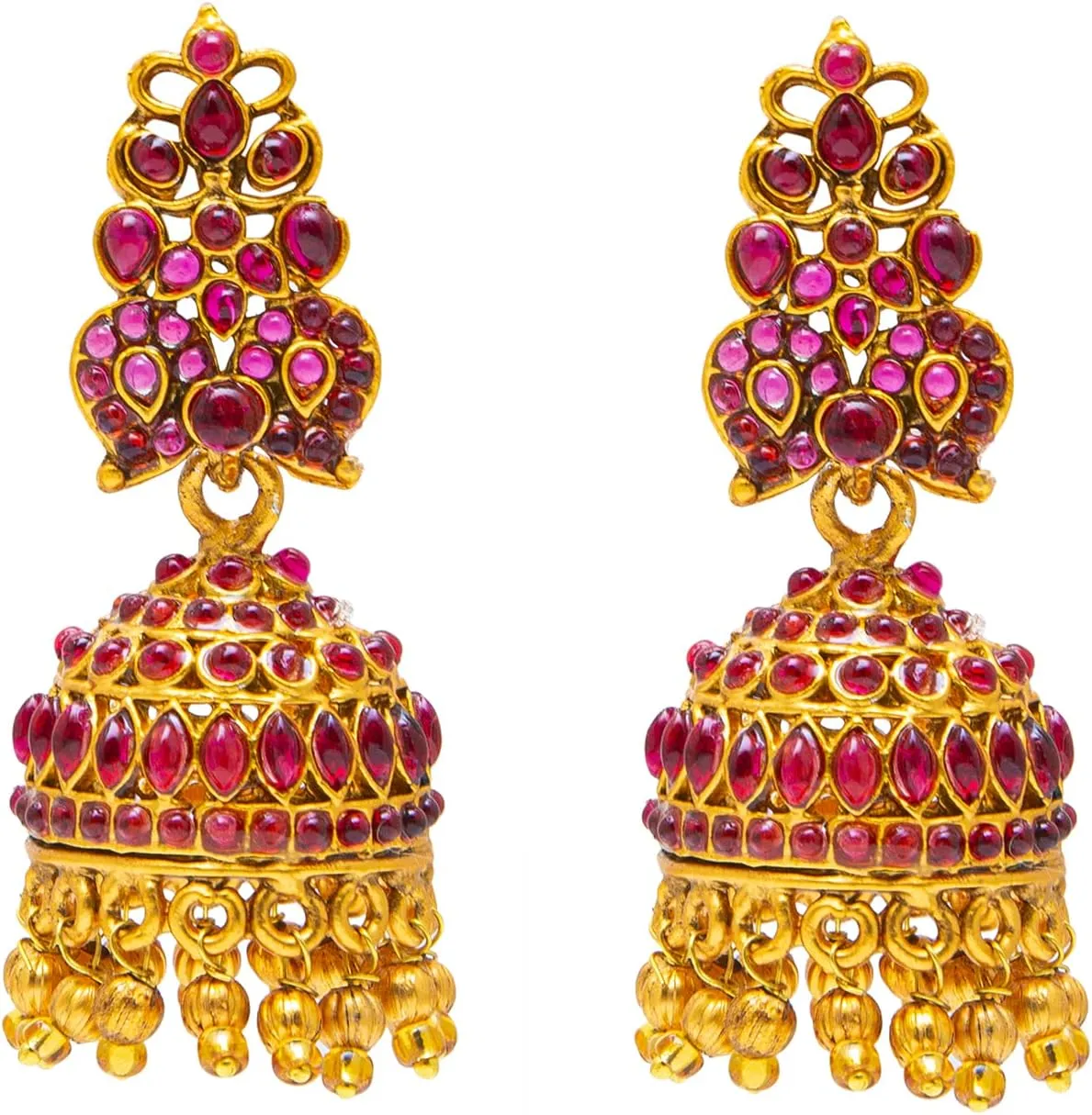 Bodha Traditional Indian Antique Gold Plated Temple Jewelry Traditional Long Bridal Jewelry Necklace Set for Women (SJN_37)