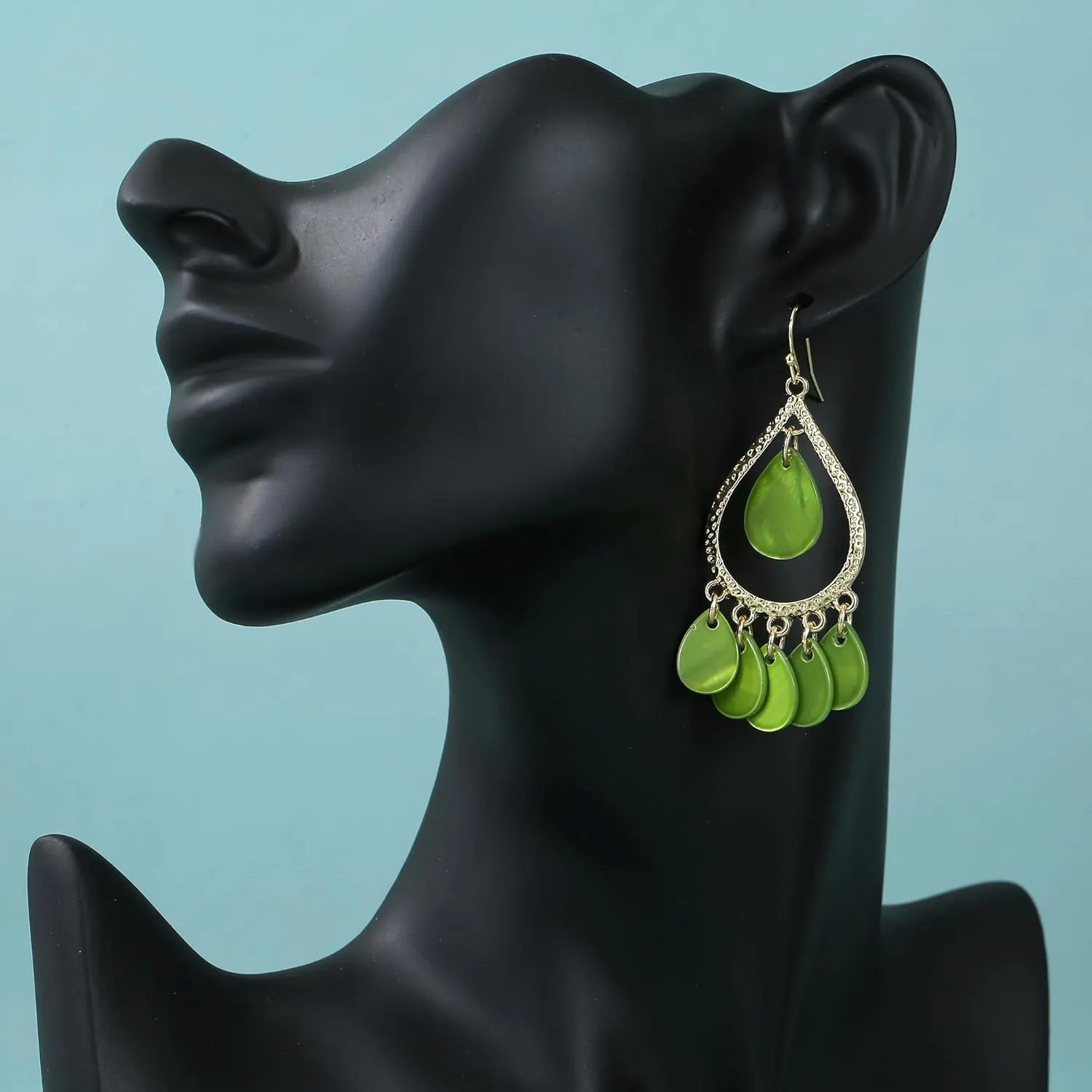 Bohemian Colorful Drop Earrings for women Dangle Teardrop Multi Beads Bohemian Chandelier Statement Earrings Unique Fashion Jewelry Gifts