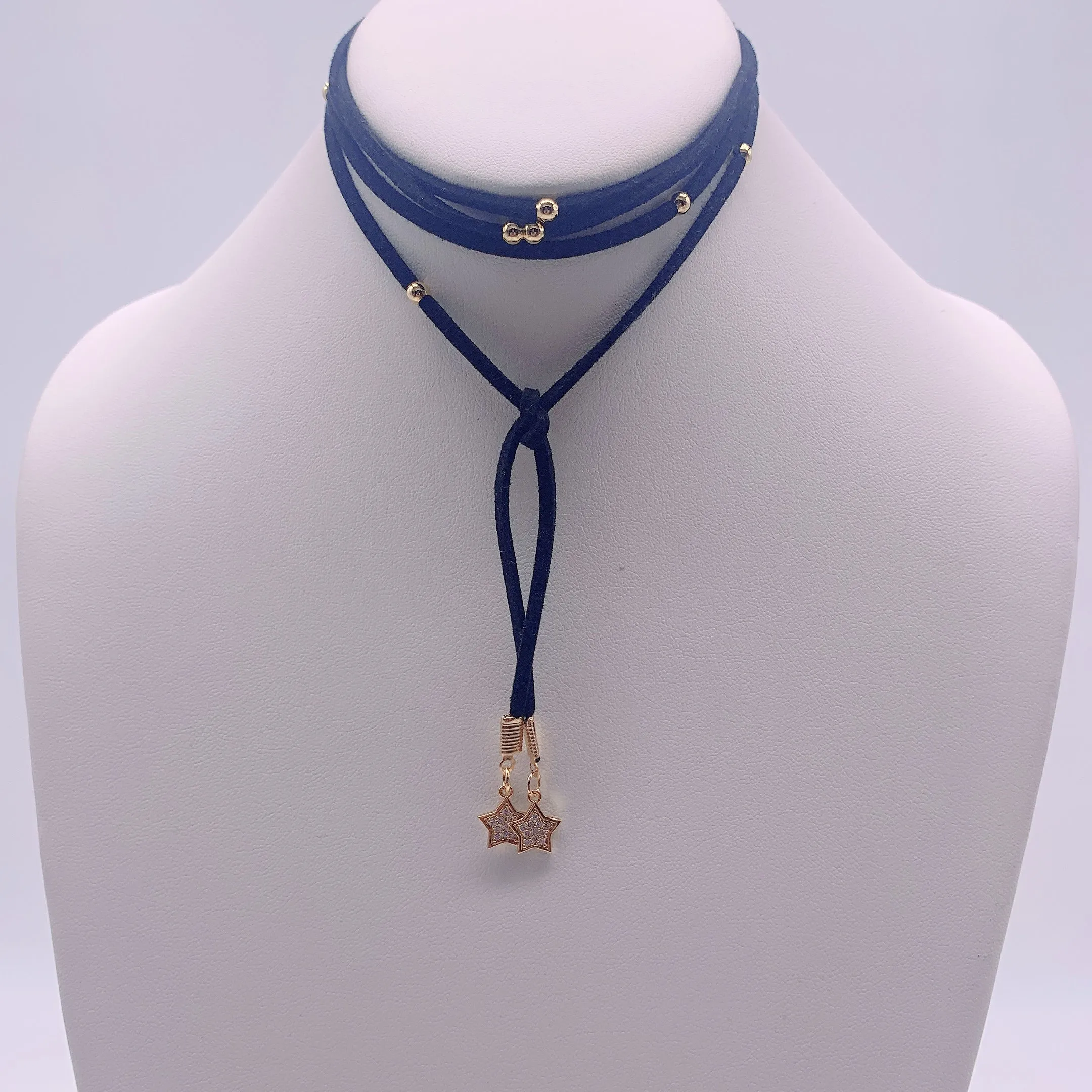 Bohemian leather choker necklace