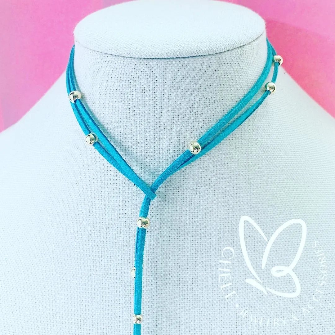 Bohemian leather choker necklace