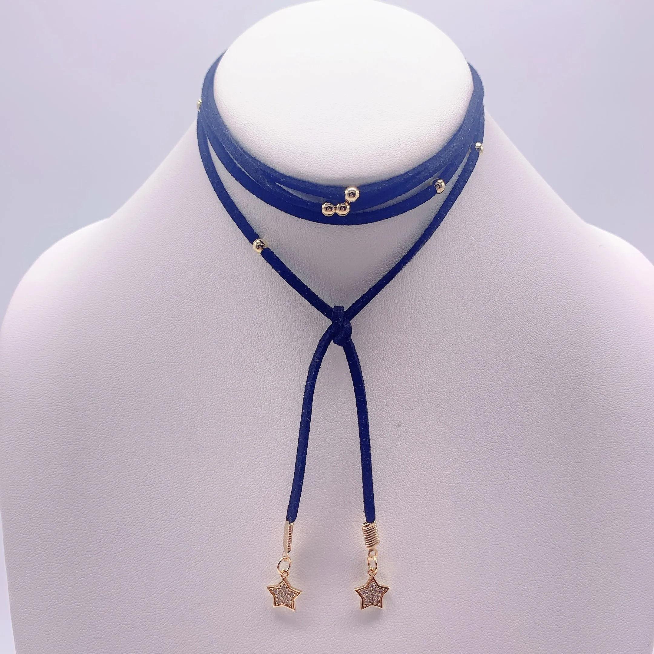 Bohemian leather choker necklace