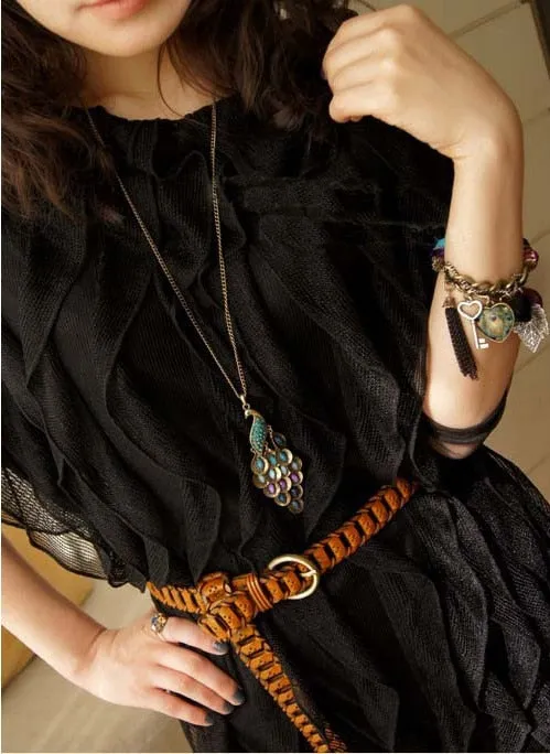 Bohemian Style Retro Peacock Pendants Necklace