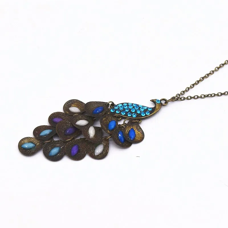Bohemian Style Retro Peacock Pendants Necklace