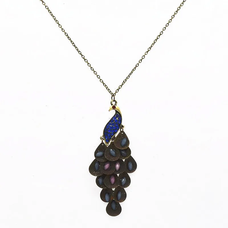 Bohemian Style Retro Peacock Pendants Necklace
