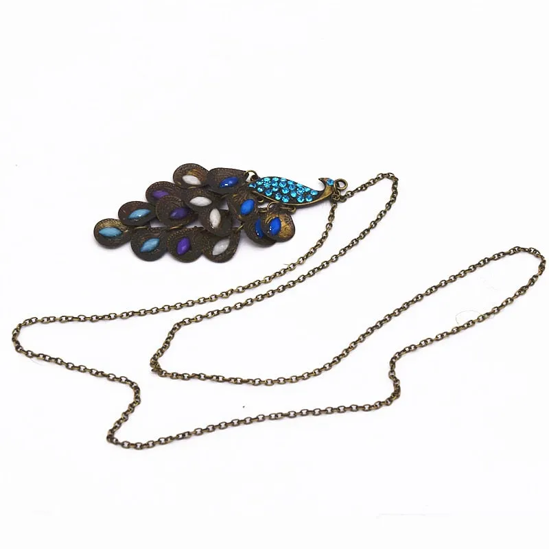 Bohemian Style Retro Peacock Pendants Necklace