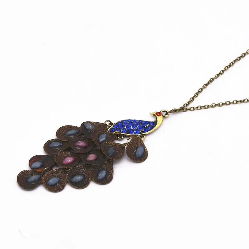 Bohemian Style Retro Peacock Pendants Necklace