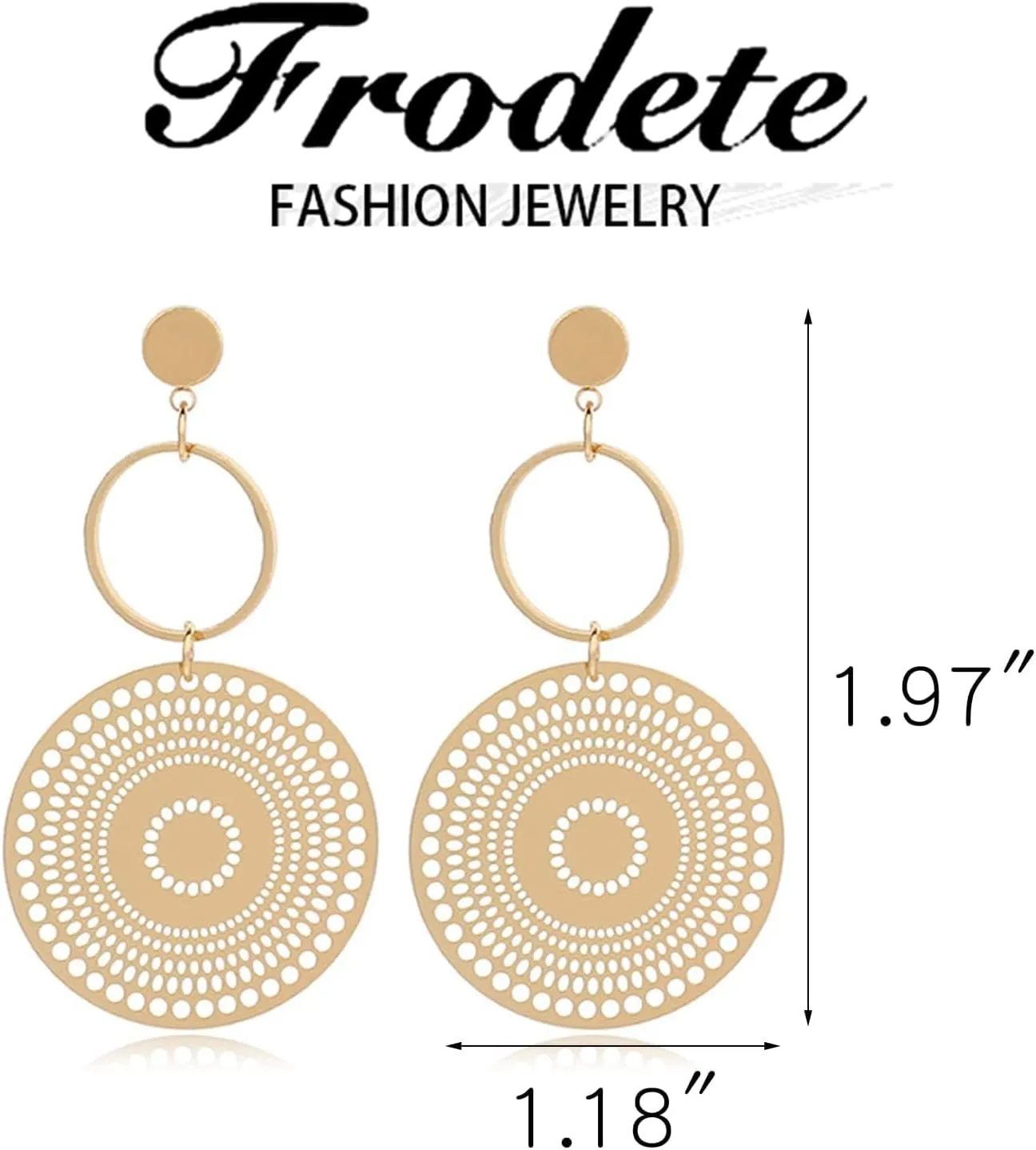 Boho Earrings for Women Simple Gold Bohemian Round Drop Dangle Earrings Indian Jhumka Bollywood Statement Earring Jewelry Gifts