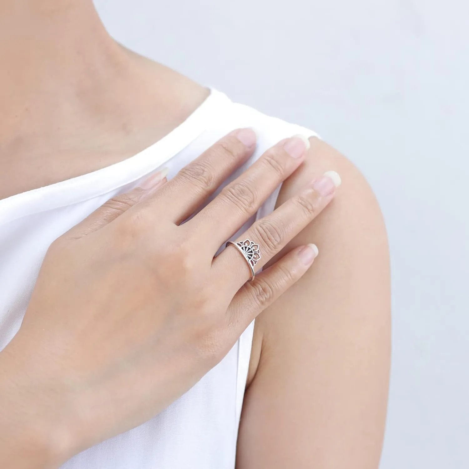 Boma Jewelry Sterling Silver Bohemian Lotus Ring