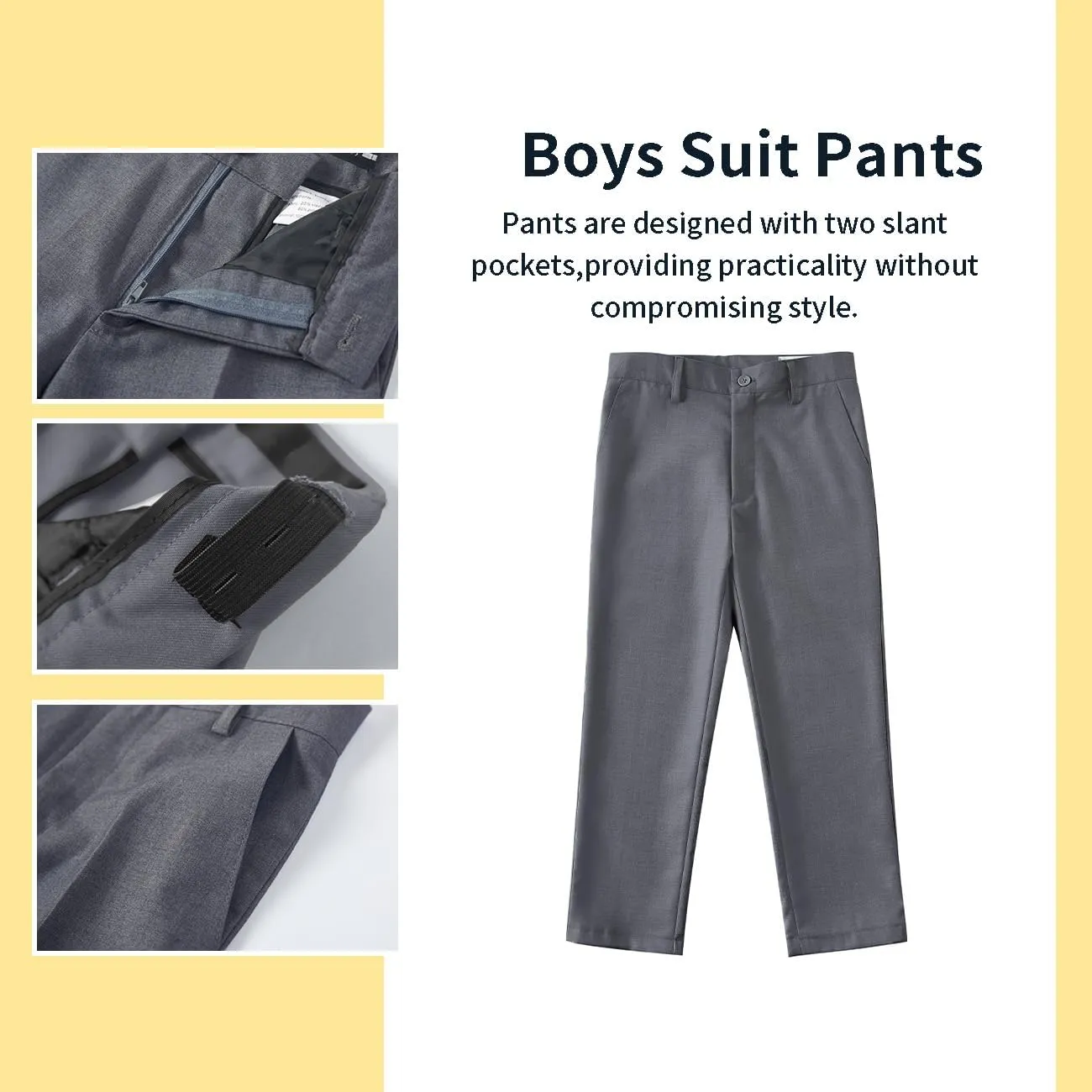 Boys Suit, Kids Formal Tuxedos for Boy Vest and Pants Set, Teen Boys Dress Clothes for Wedding