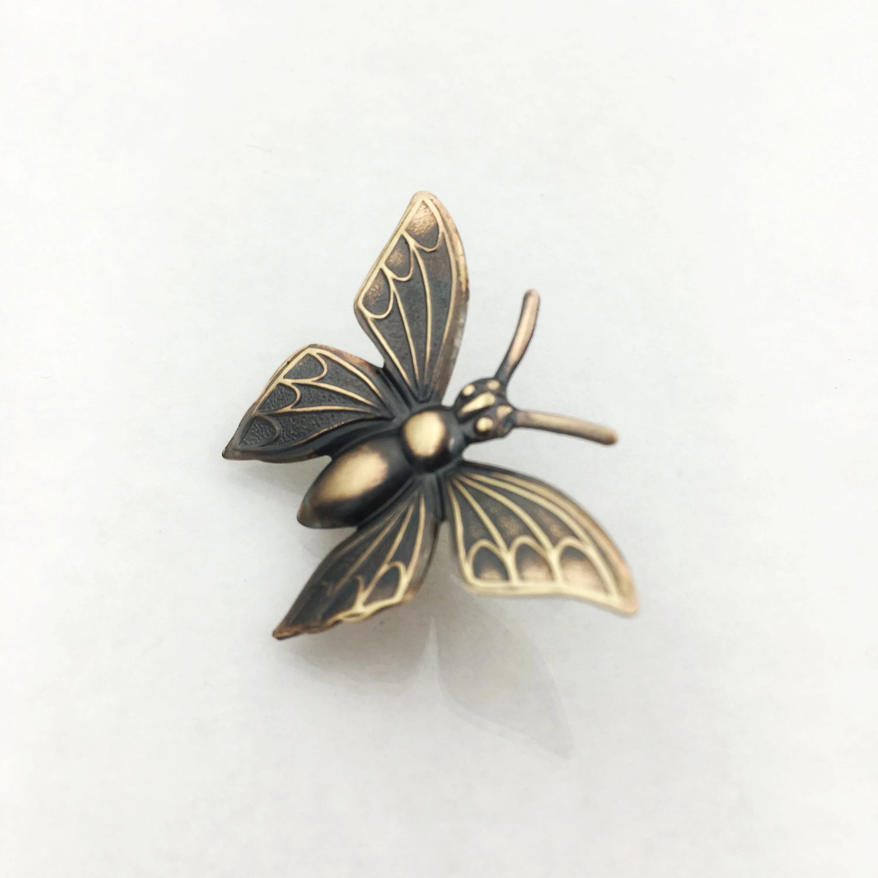 Brass Butterfly Insect Pin or Brooch