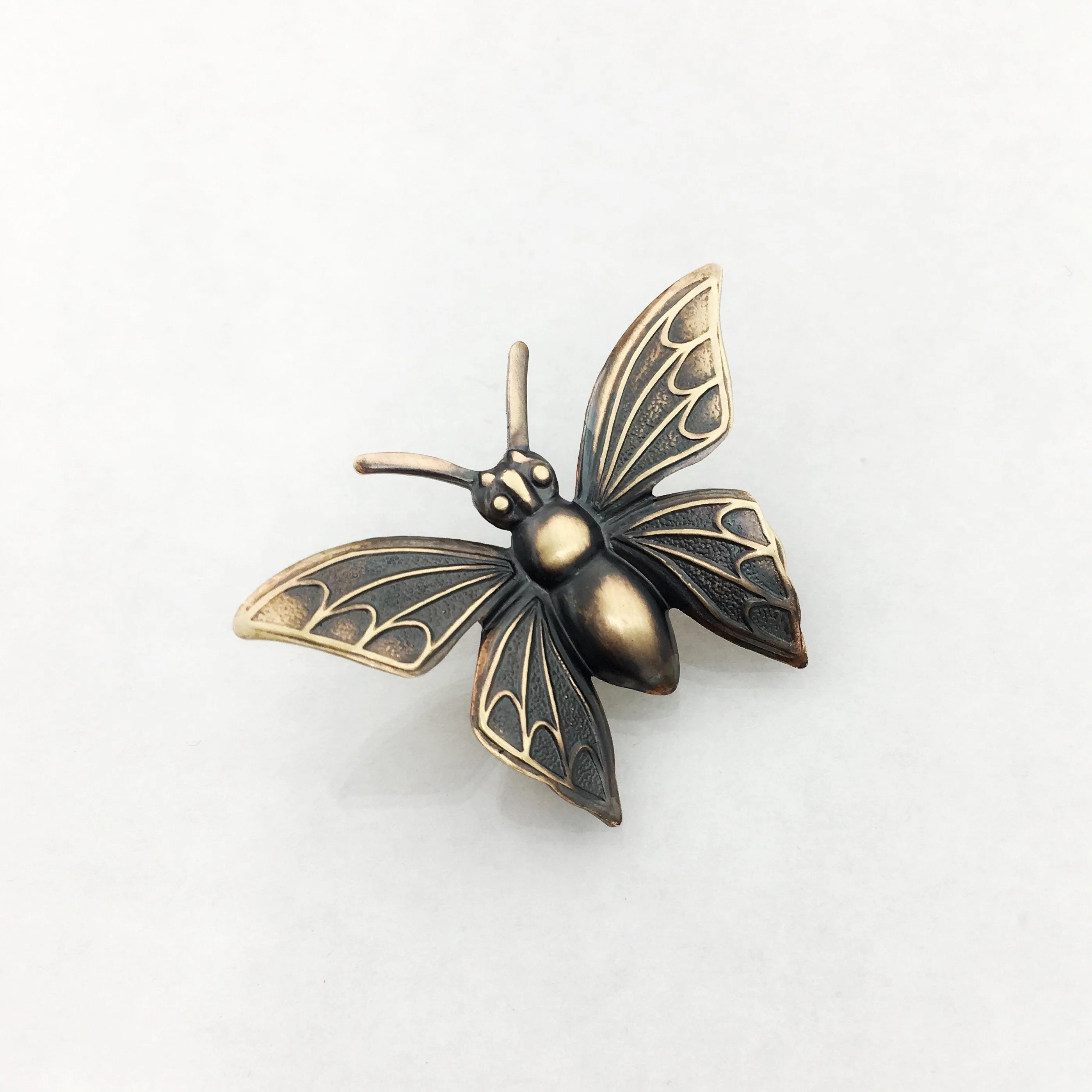 Brass Butterfly Insect Pin or Brooch
