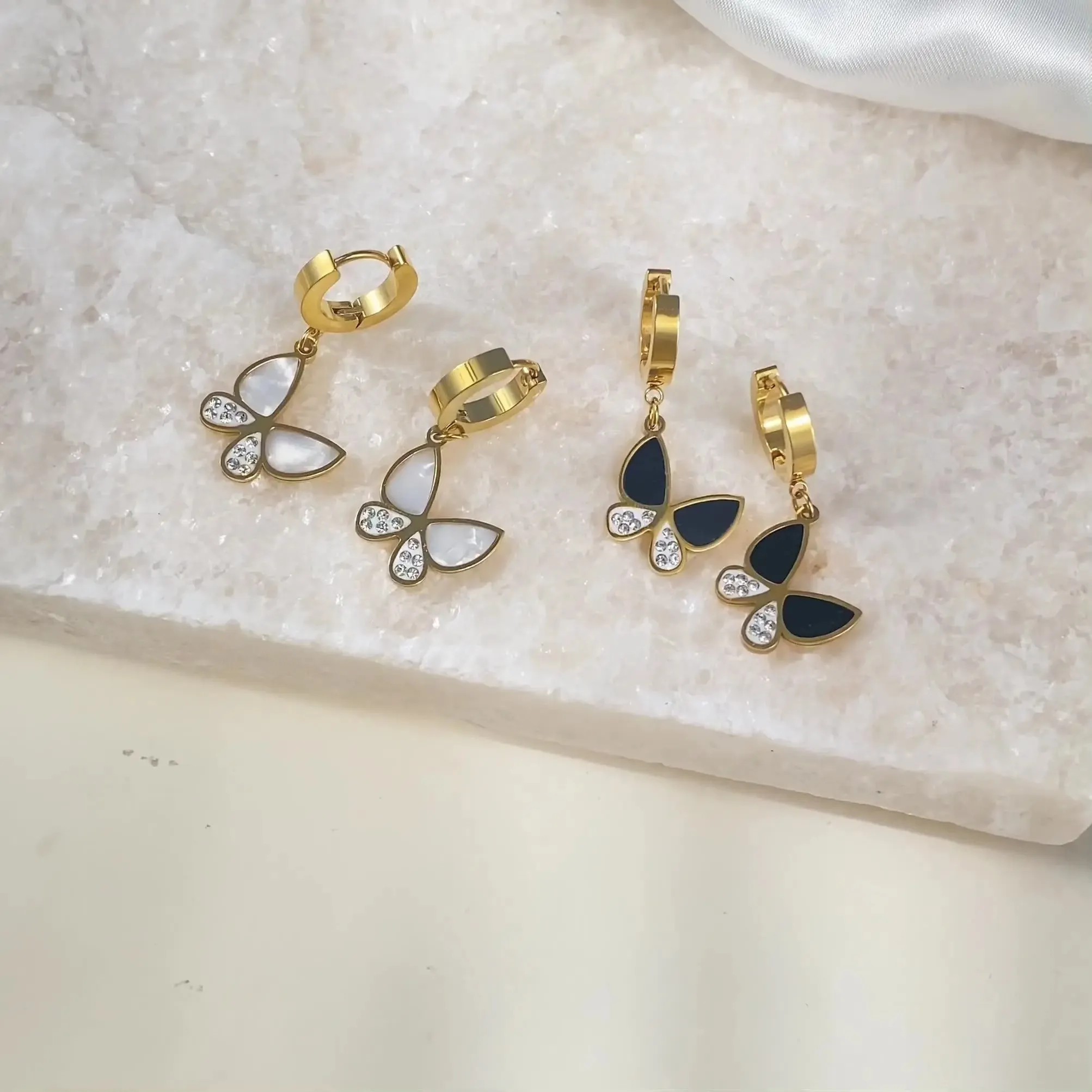 Butterfly Hoop Earrings