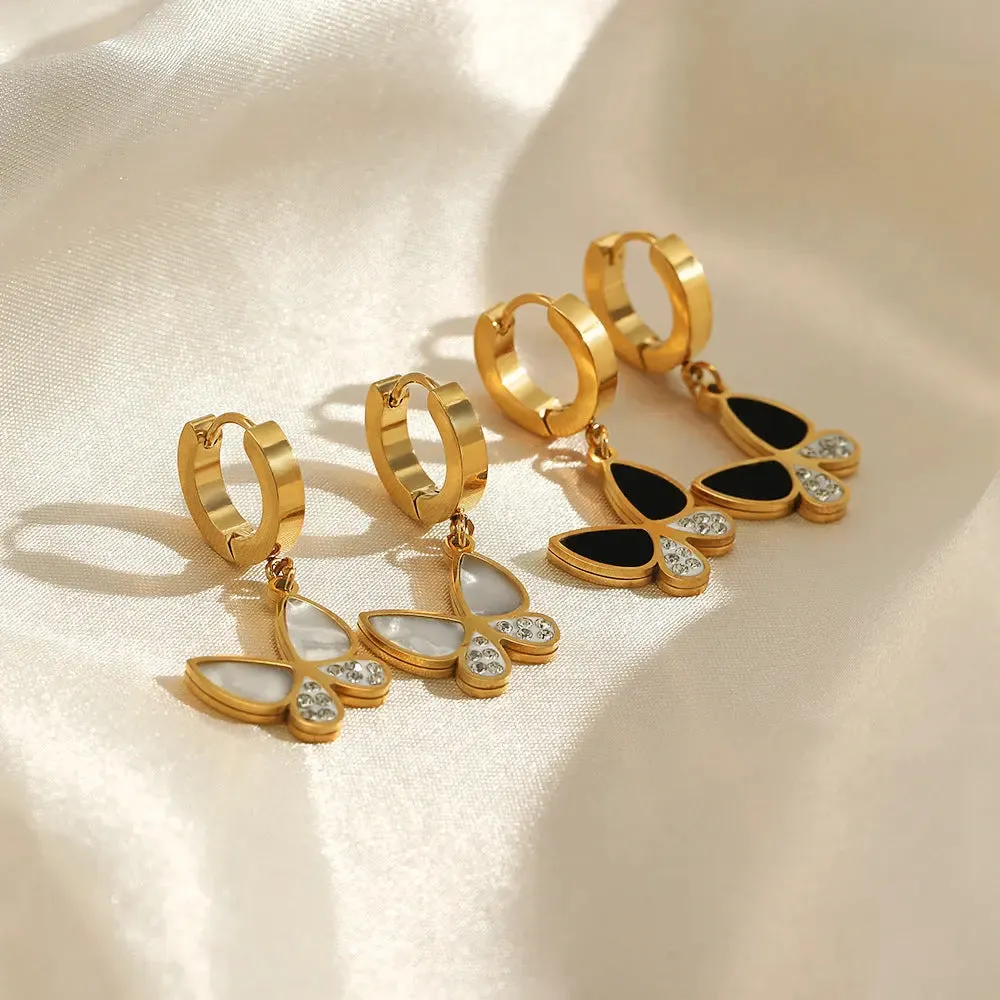 Butterfly Hoop Earrings