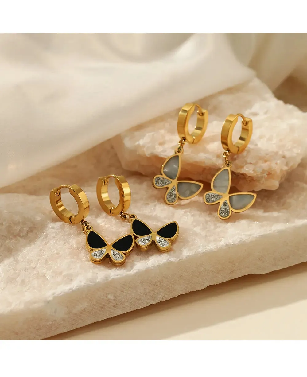 Butterfly Hoop Earrings