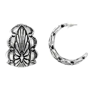 Carter Silver Hoop Fashion Earrings
