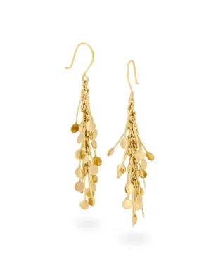 Cascading Brass Drop Earrings