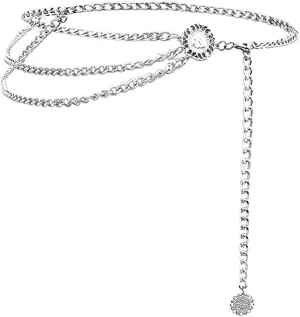 Chain Belts for Women Fashion Plus Size Waist Chain Belt Gold Silver Waist Belt Belly Chain Waist Belt Body Chain for Dress