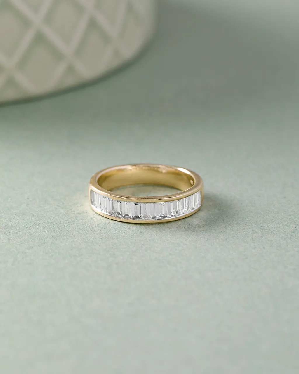 Channel Baguette Diamond Band