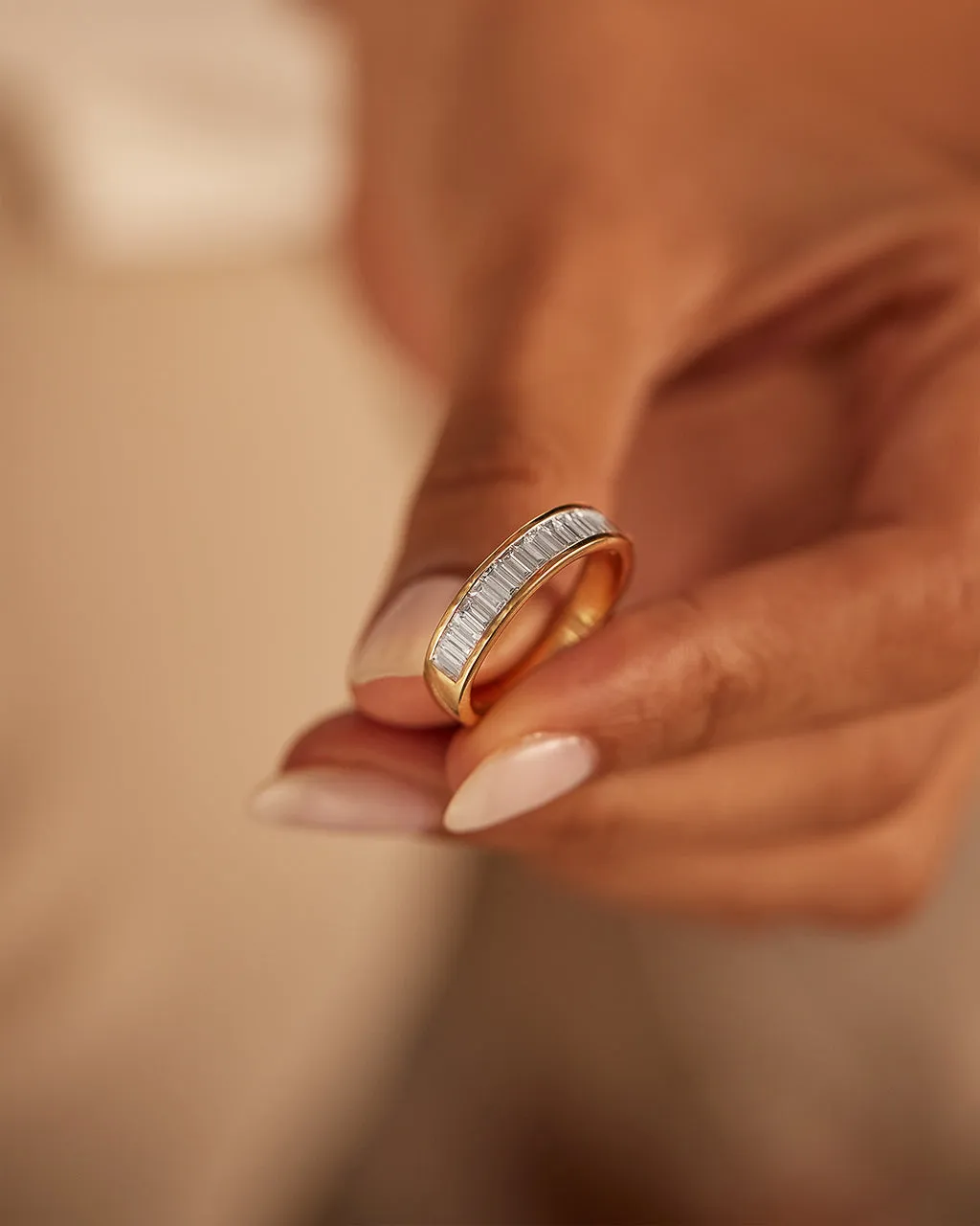 Channel Baguette Diamond Band