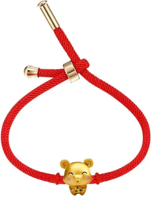 Chinese 12 Zodiac Animal Charm Bracelet for Women Adjustable Red Rope Bracelet Good Luck Symbol Jewelry