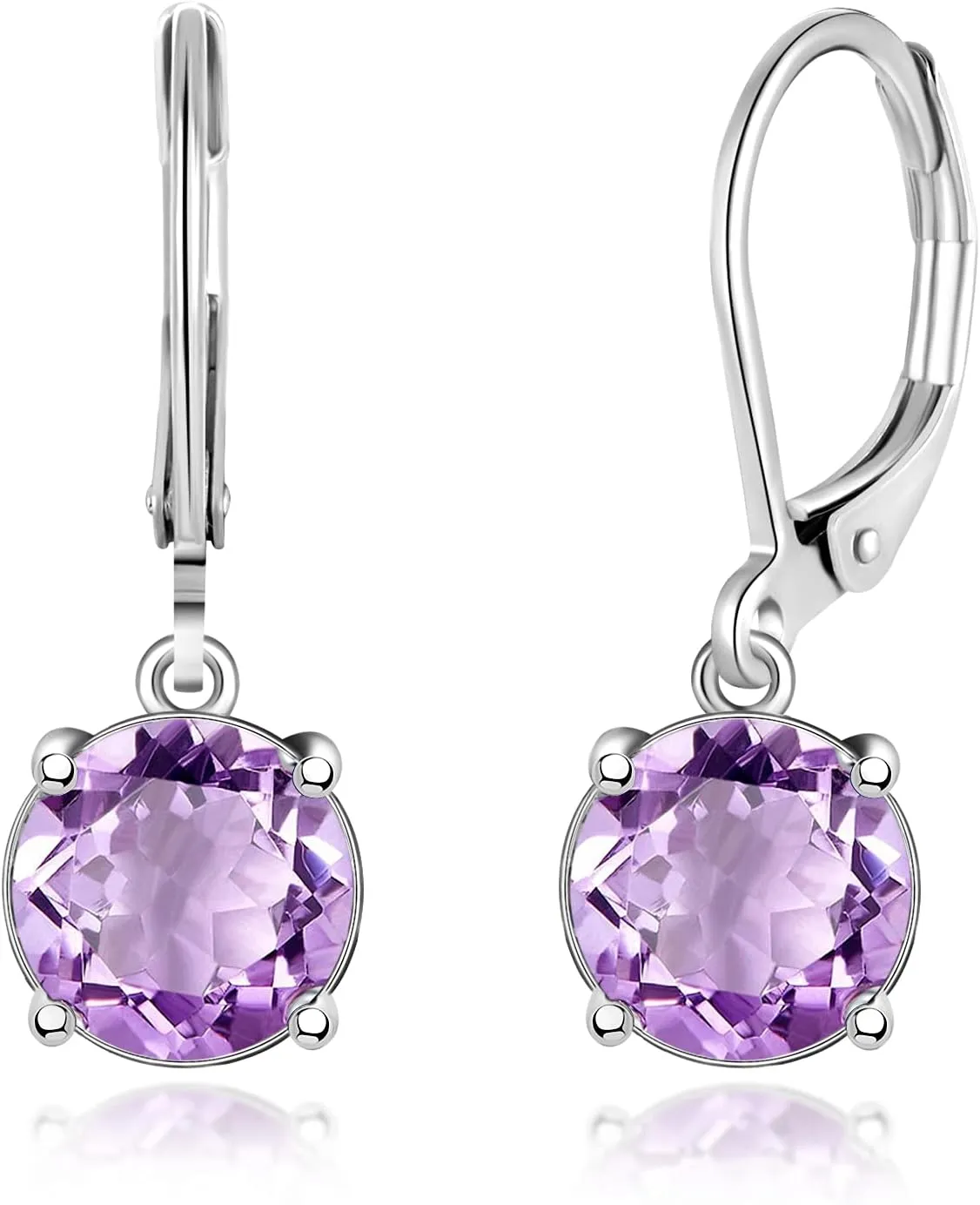 CiNily Leverback Dangle Earrings Created Crystal Drop Earrings Gold Plated Jewelry Gift for Women Girls 8mm