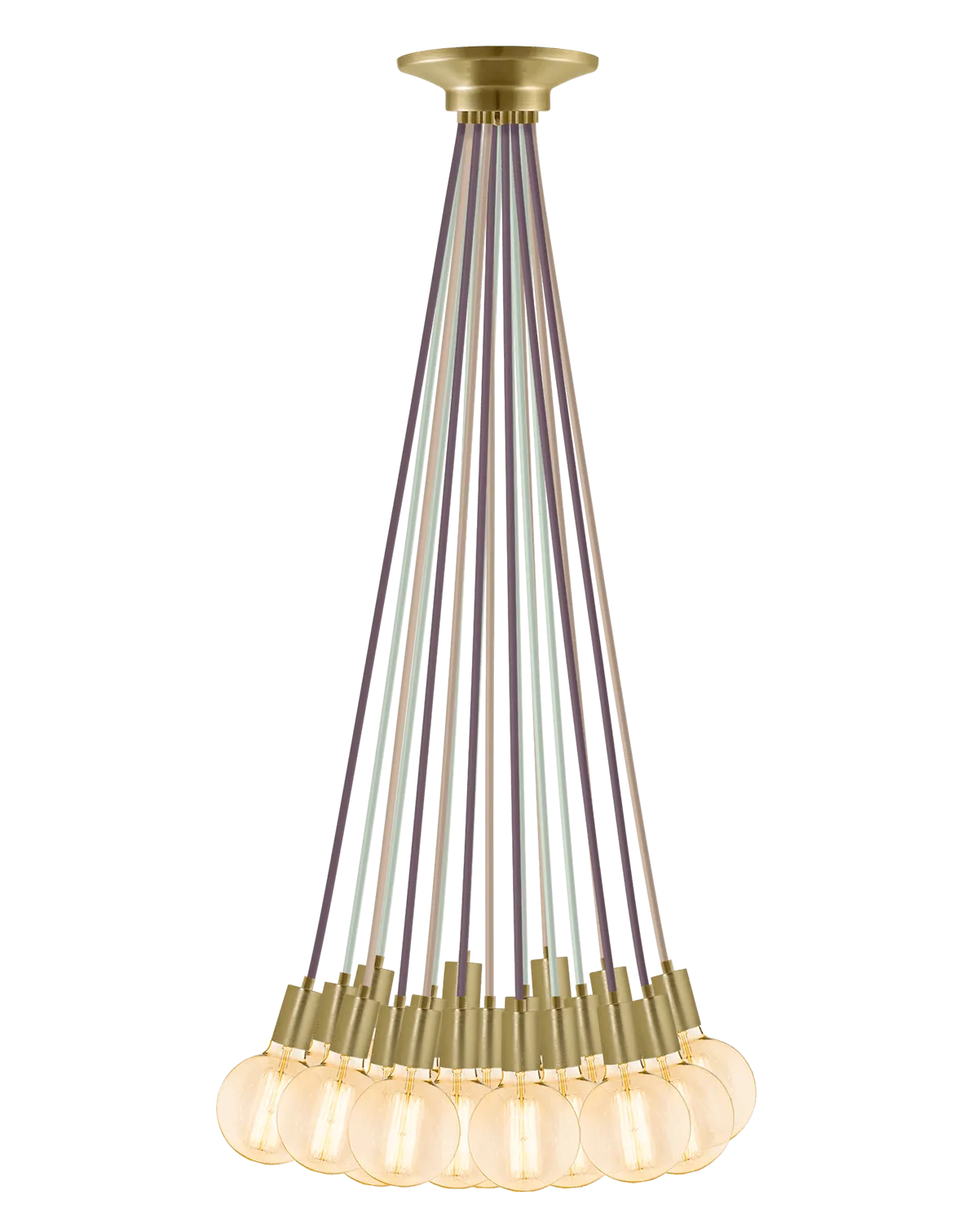 Cluster Chandelier - Even: Mixed and Brass