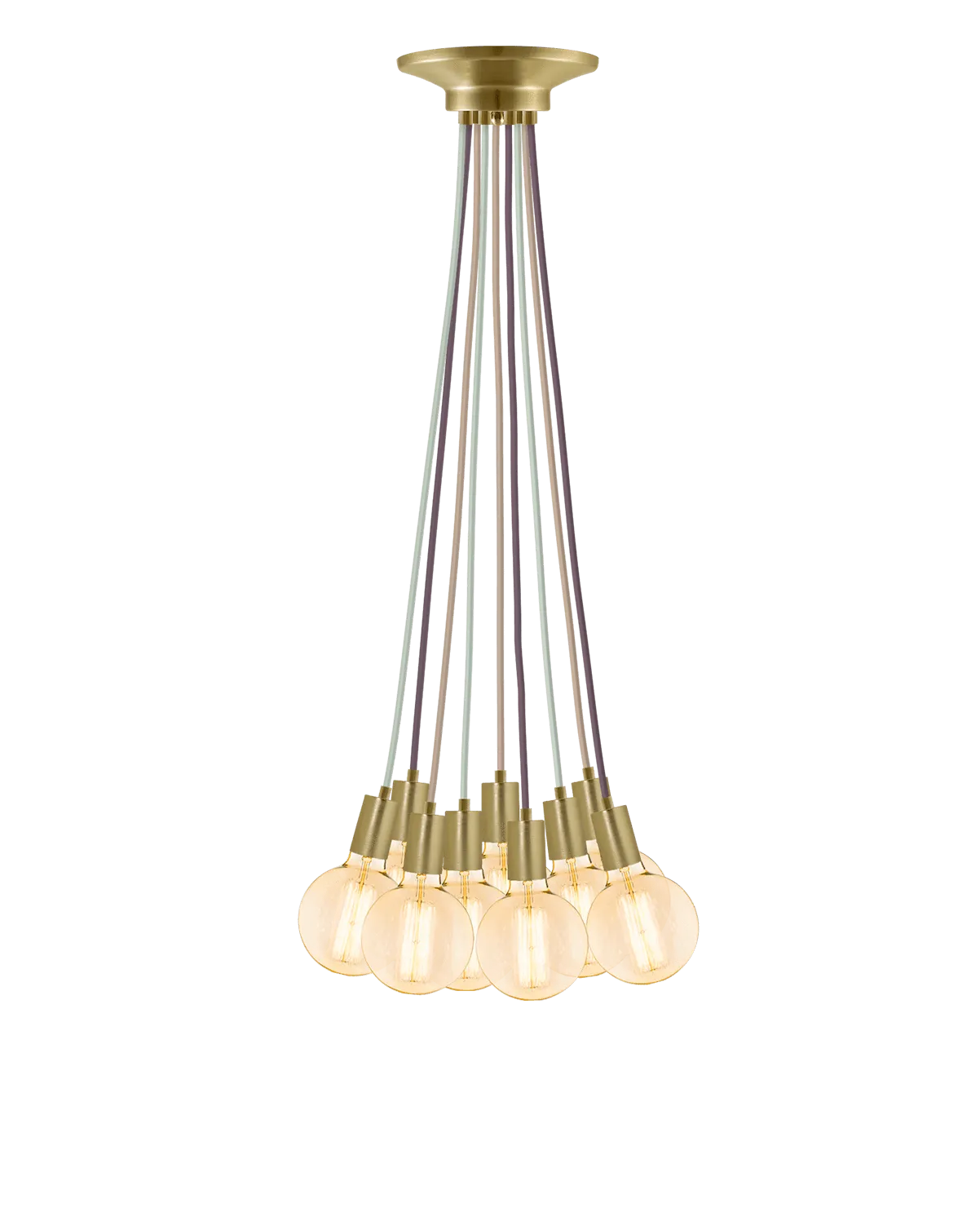 Cluster Chandelier - Even: Mixed and Brass