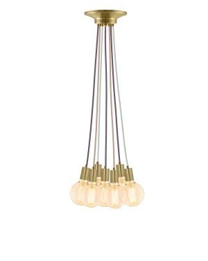 Cluster Chandelier - Even: Mixed and Brass