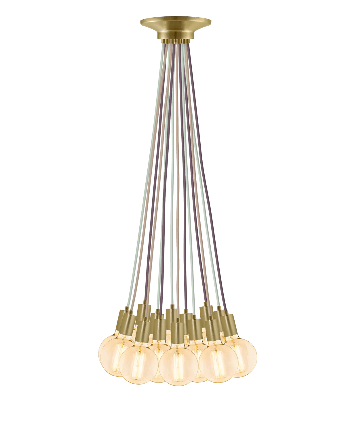 Cluster Chandelier - Even: Mixed and Brass