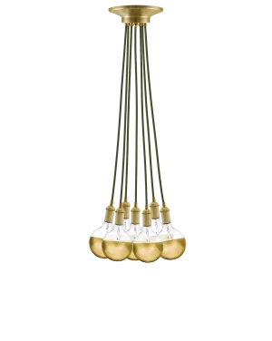 Cluster Chandelier - Even: Olive and Gold