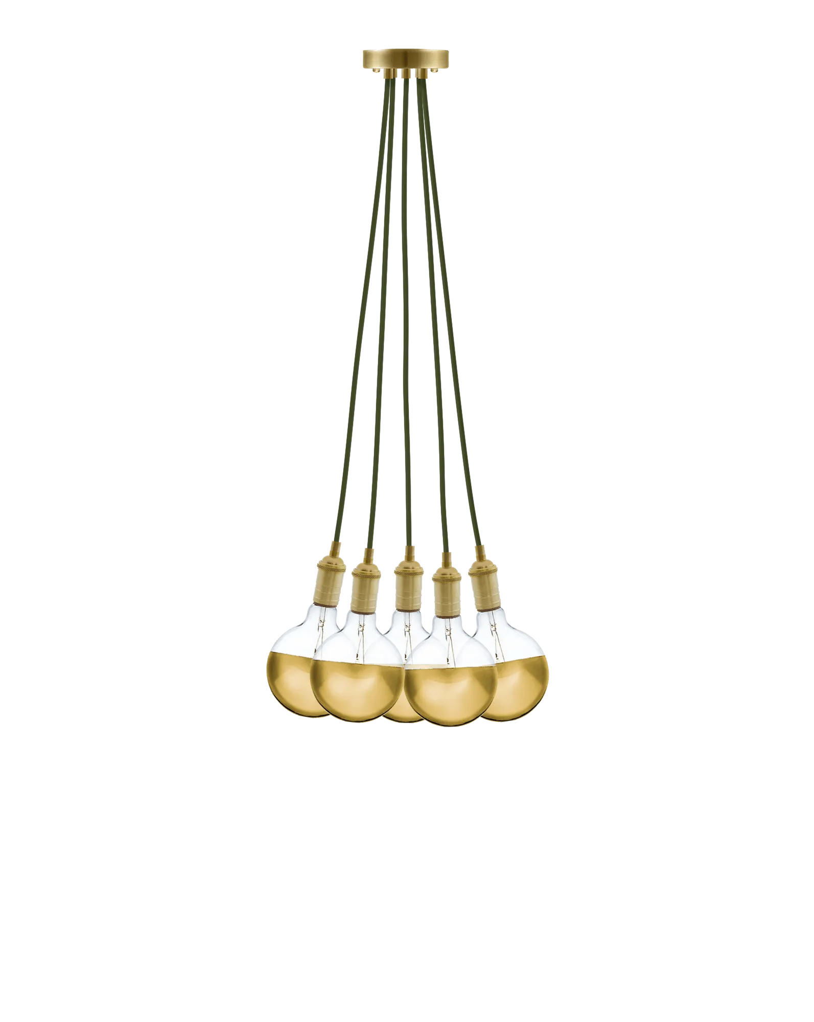Cluster Chandelier - Even: Olive and Gold