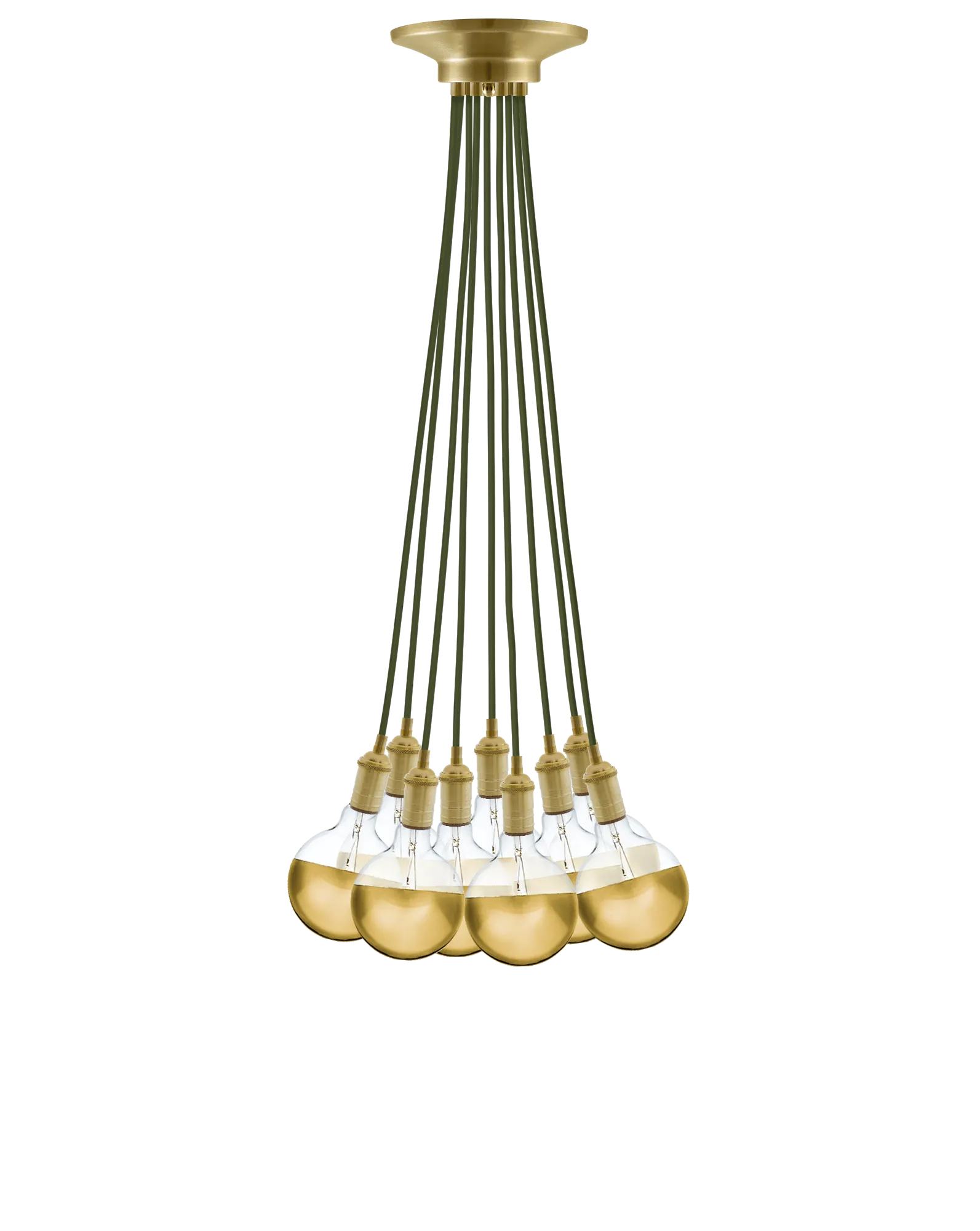 Cluster Chandelier - Even: Olive and Gold